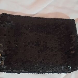 Elegant Black Sequin Clutch